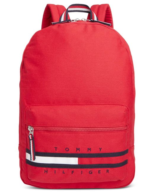 Tommy Hilfiger Red Gino Logo Backpack for men