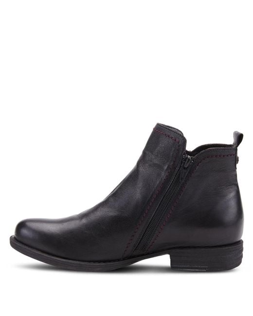 Spring Step Black Oziel Leather Bootie