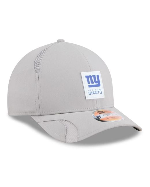 KTZ Gray New York Giants 2025 Sideline M-crown 9forty Adjustable Hat for men