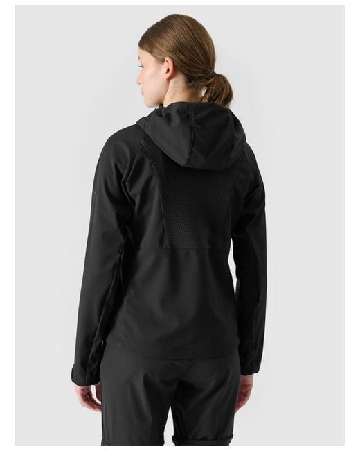 4F Black Windproof Softshell Jacket