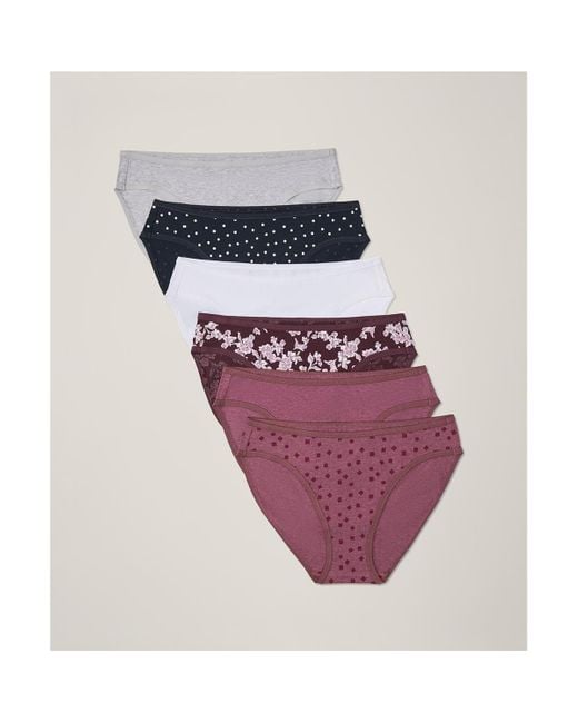 Pact Multicolor Organic Cotton Everyday Classic Fit Bikini 6-pack