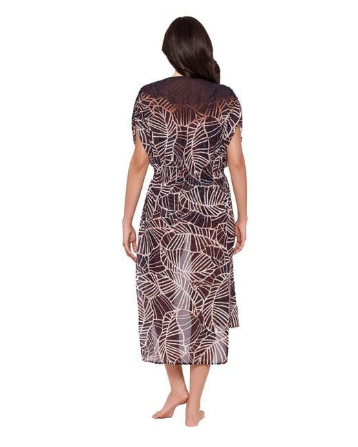 Miraclesuit Red Beaded Kimono Cover Up