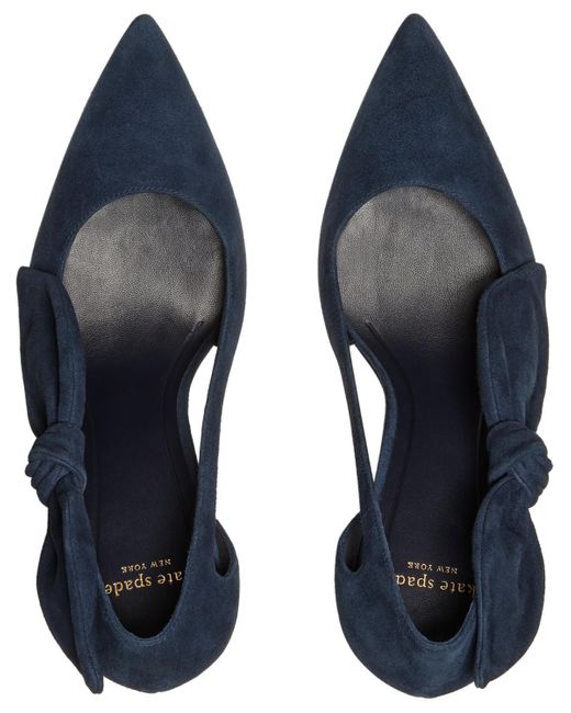 Kate Spade Blue Bunnie Suede Slip-on Pumps