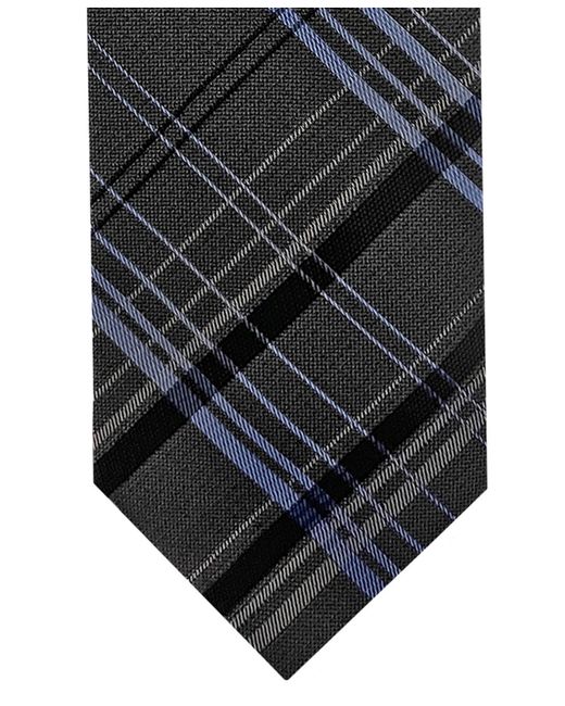 Steve Harvey Black Van Heusen Plaid Tie for men