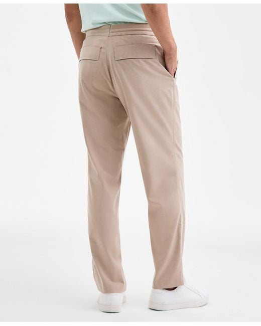 Alfani White Drawstring Trousers for men
