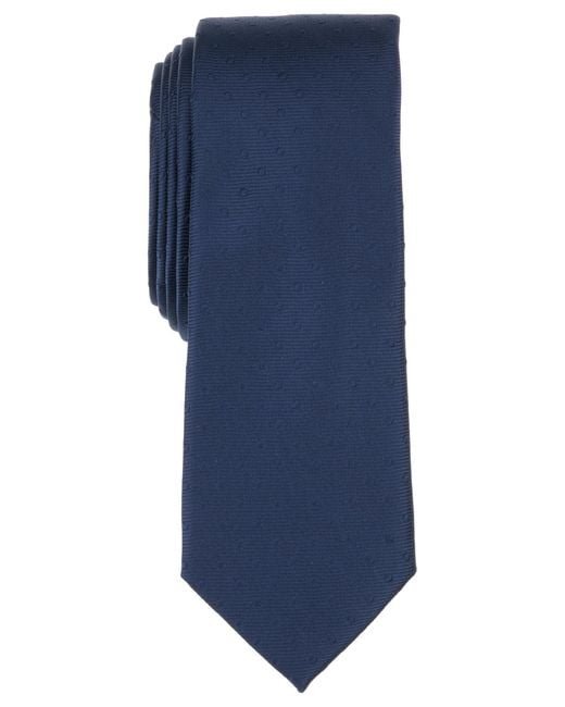 BarIII Blue Grove Solid Pattern Tie for men