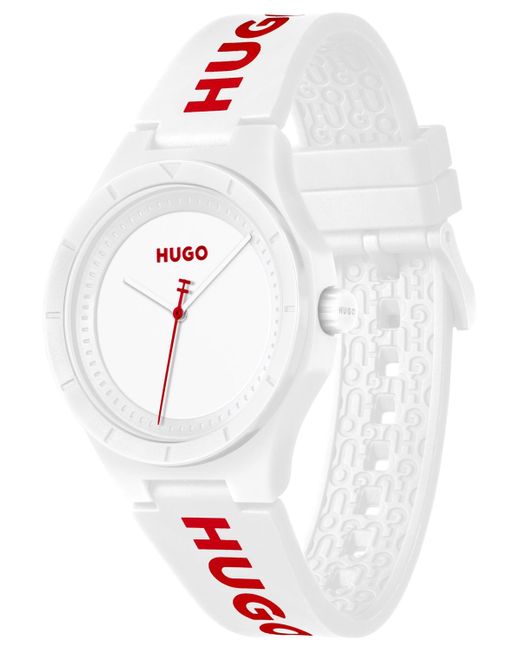 HUGO White Lit For Him Quartz Watch 42mm for men