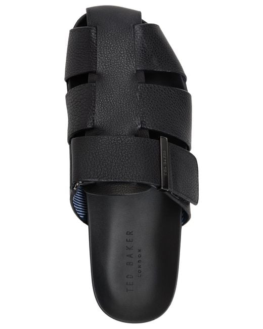Ted Baker Black Brixham Slip On Sandals for men