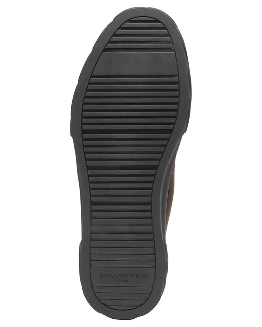 Karl Lagerfeld Black Round Toe Low-profile Sneakers for men