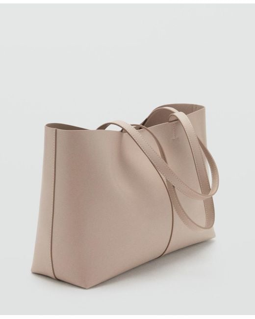 Mango Natural Double Handle Shopper Bag