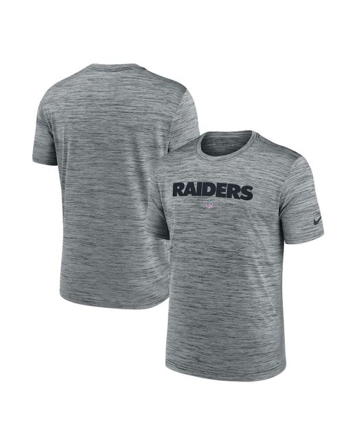 Las Vegas Raiders Nike Sideline Velocity Athletic Stack Performance T-Shirt  - White