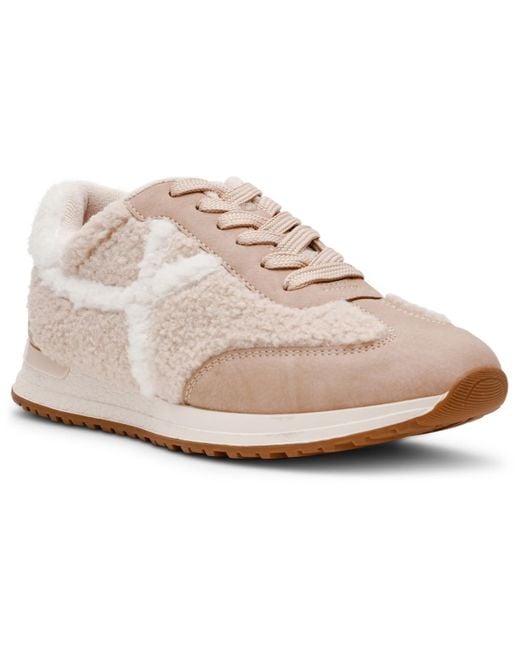 Dolce Vita Women's White Joque A Cozy Lace-up Retro Sneakers