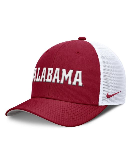 Nike Red Alabama Tide 2025 Dugout Coaches Rise Performance Trucker Adjustable Hat for men