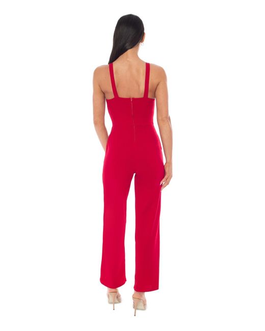 Bebe Red V-wire Core Jumpsuit