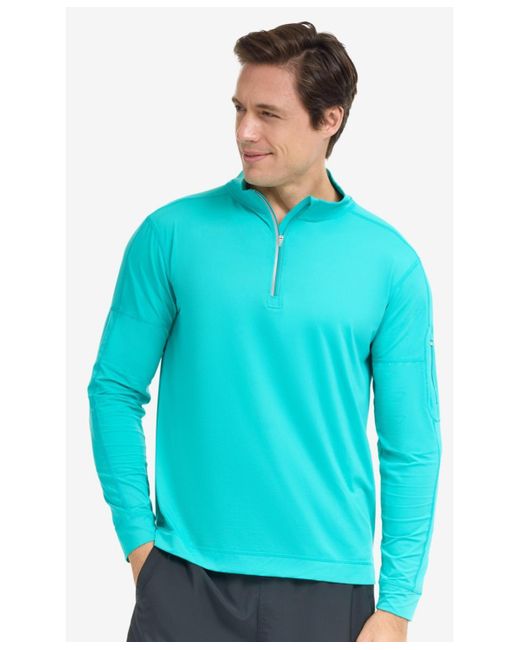 BloqUV Blue Upf 50+ Sun Protective Mock Zip Top for men