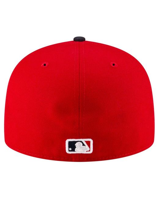 KTZ Red/black Cleveland Guardians Authentic Collection On Field 59fifty Fitted Hat for men