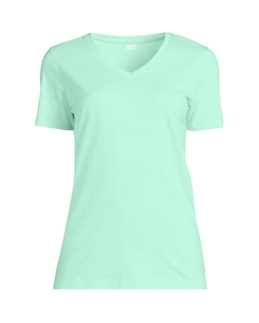 Lands' End Green Plus Size Relaxed Supima Cotton T-shirt