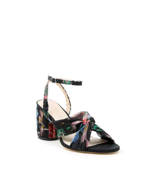 Alterre Black Organza Customizable Twist Sandals