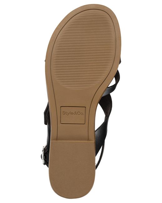 Style & Co. Brown Romyy Flat Sandals
