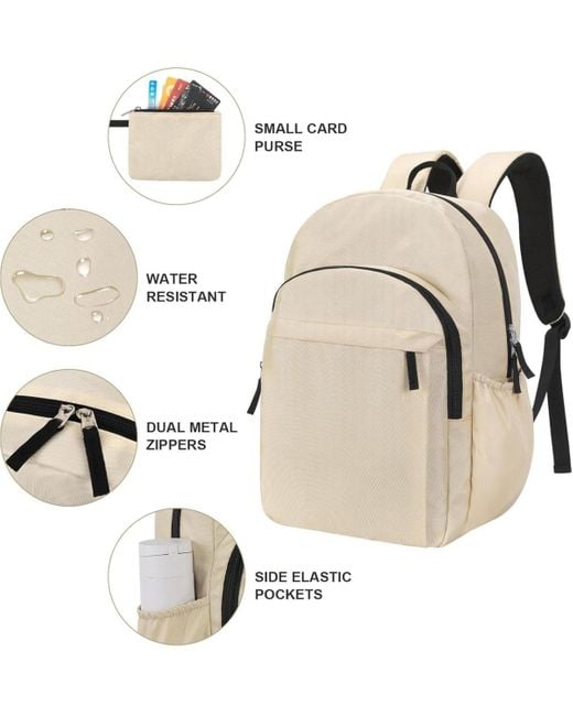 Wosofe Natural 15.6 Inch Basic Backpack