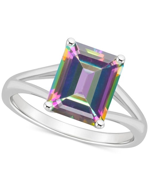Macy's Blue Split Shank Polished Statement Ring (4-1/4 Ct. T.w.