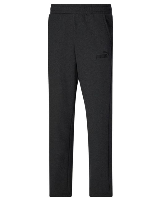 PUMA Black Slim-fit Logo-print Fleece Sweatpants for men