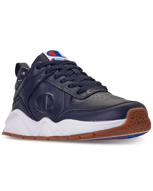 Champion Blue 93eighteen Leather Casual Sneakers From Finish Line for men