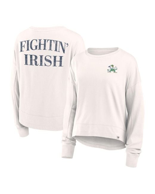 Fanatics Multicolor Branded White Notre Dame Fighting Irish Kickoff Full Back Long Sleeve T-shirt