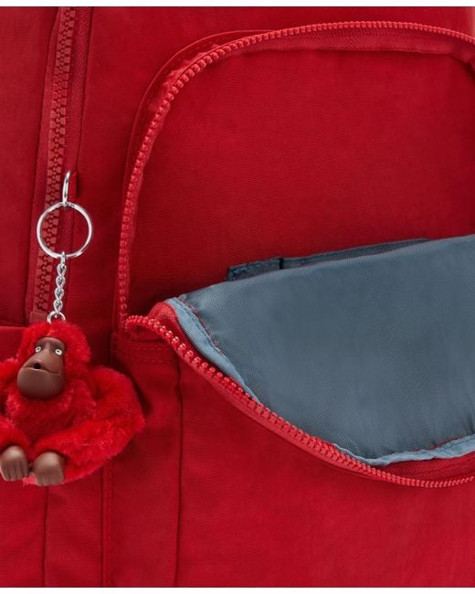 Kipling Red Seoul Medium Laptop Backpack