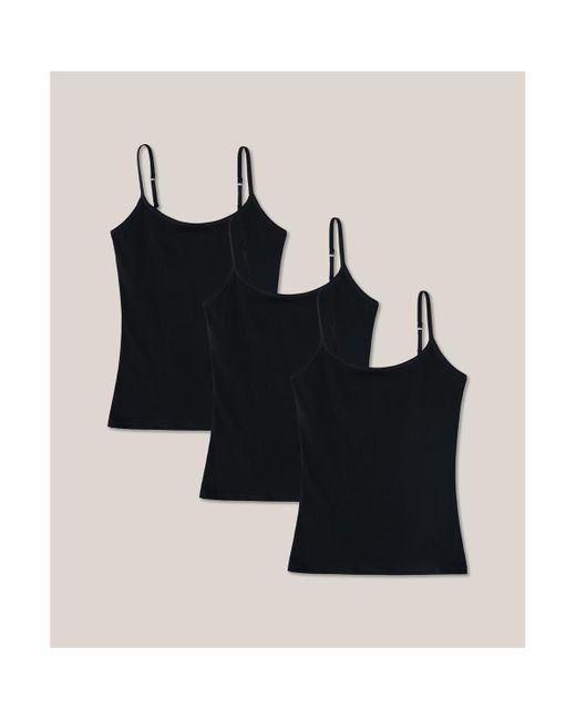 Pact White Organic Cotton Everyday Shelf Bra Camisole 3-pack