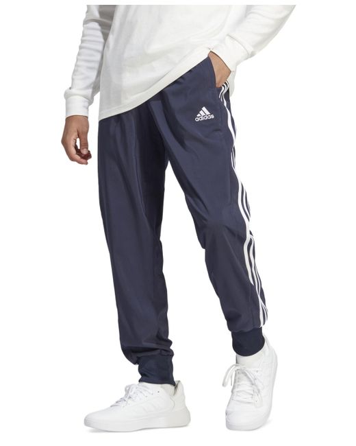 Adidas Blue Essentials 3-stripes Cargo Pocket joggers for men