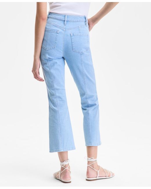 INC International Concepts Blue High-rise Cropped Flare Jeans