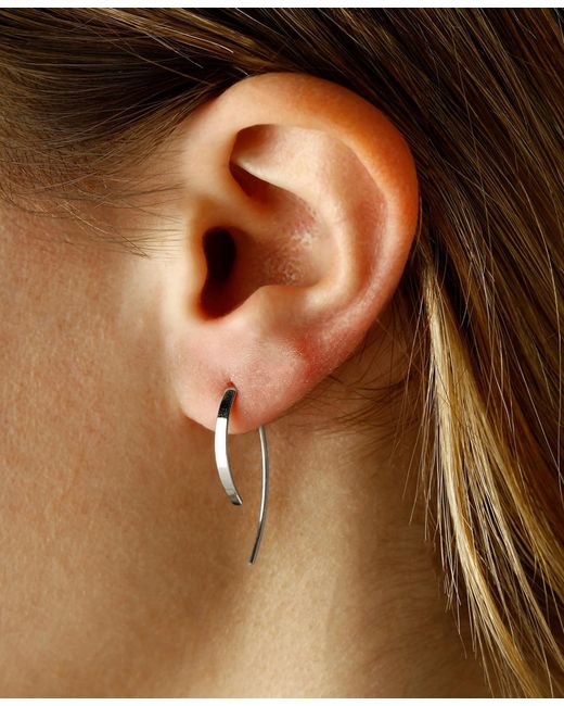 Macy's White Simple Sweep Drop Earrings Set