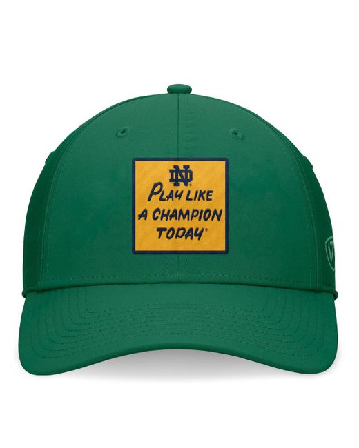 Top Of The World Kelly Green Notre Dame Fighting Irish Play Like A Champion Today Flex Hat for men