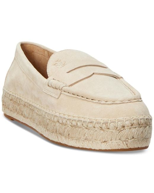 Ralph Lauren Natural Luize Espadrille Loafer Flats