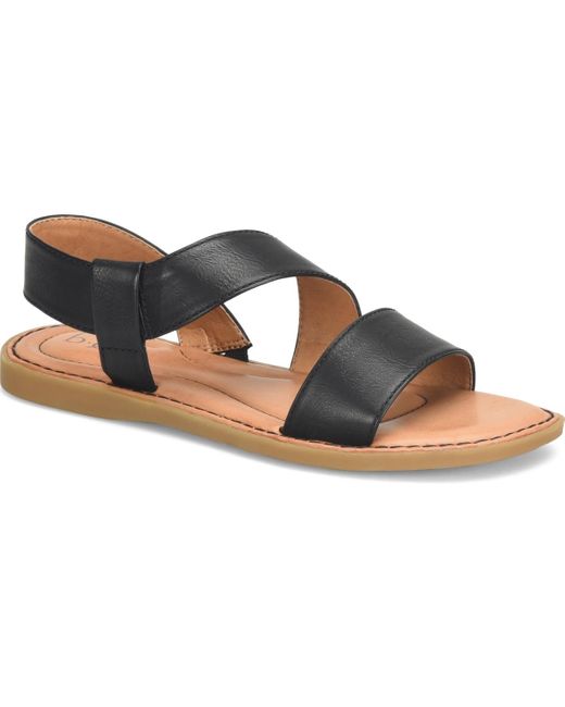 b.ø.c. Brown Kacee Criss Cross Flat Comfort Sandals