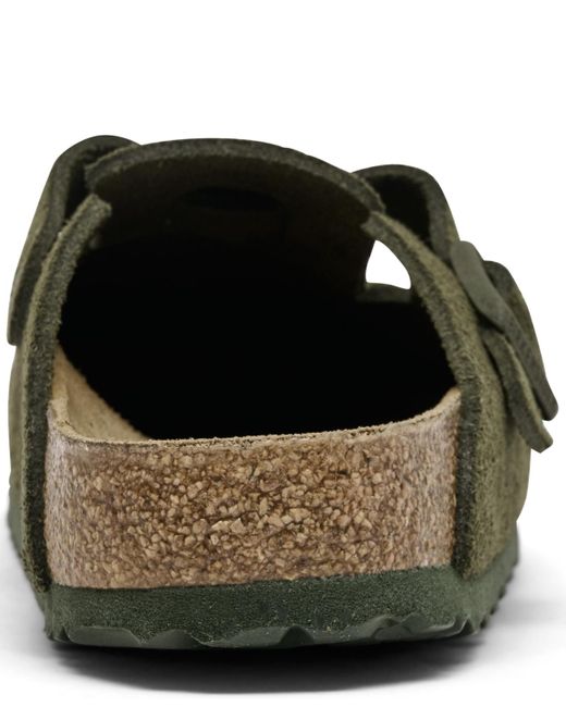 Birkenstock Green Boston Suede Leather Casual Clogs From Finish Line