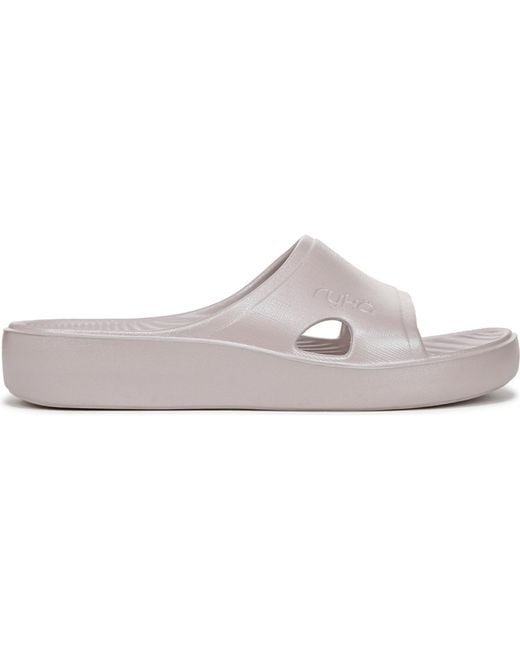 Ryka Gray Soothe Slide Sandals