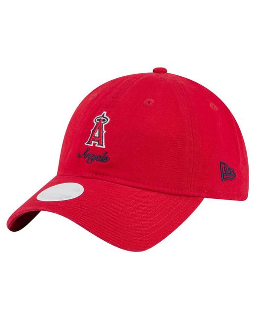 KTZ Red Los Angeles Angels Preppy Team 9twenty Adjustable Hat