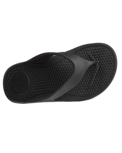 Totes Black Ara Thong Sandals for men