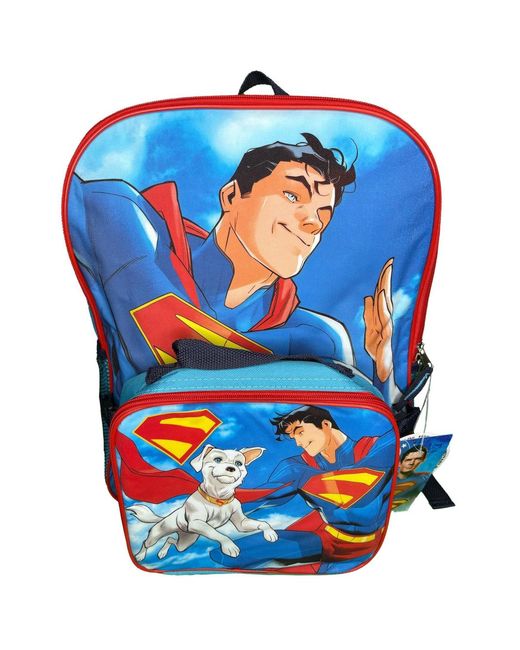 Dc Blue Superman 16 Inch School Backpack