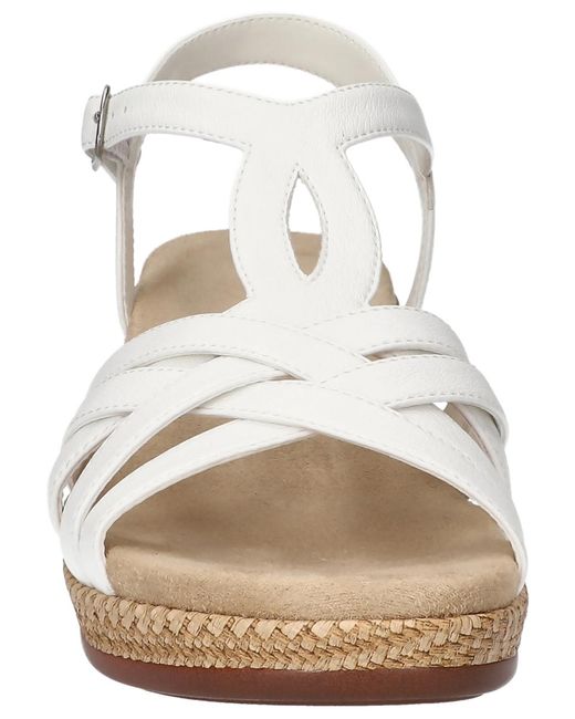 Easy Street White Lua Wedge Heel Sandals