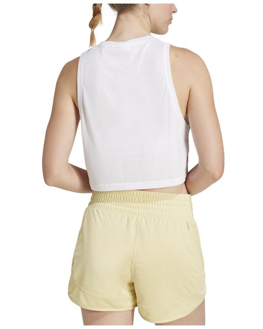 Adidas White Train Essentials Boxy Workout Tank