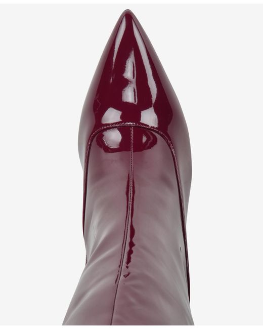AAJ By Aminah Red Isabella Tall Shaft Dress Boots