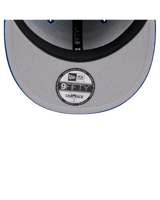 KTZ Blue New York Knicks Throwback Display Corduroy 9fifty Snapback Hat for men