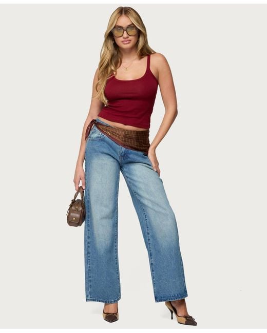 Edikted Red Basic Babe Tank Top