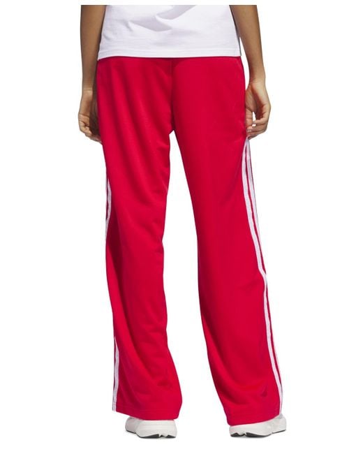 Adidas Red 3-stripe Classic Track Pants