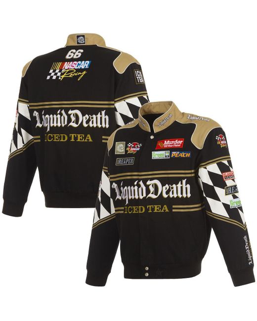 JH Design Black Nascar Liquid Death Full-snap Twill Uniform Jacket for men