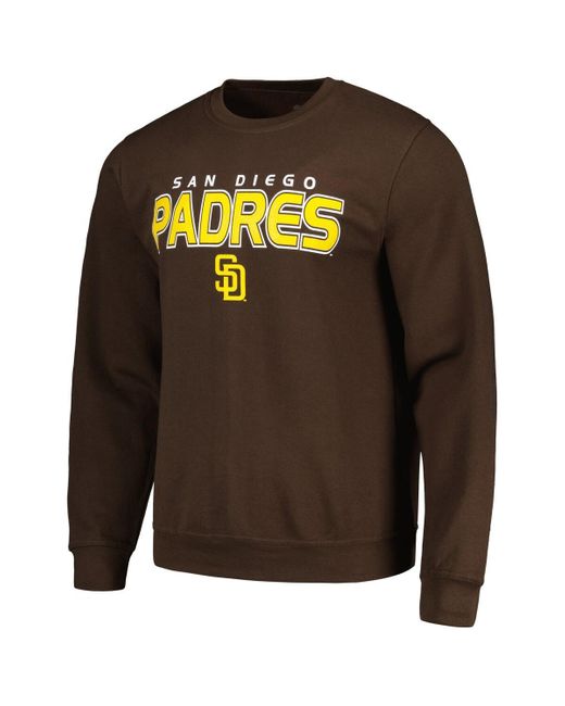 Stitches Brown San Diego Padres Pullover Sweatshirt for men