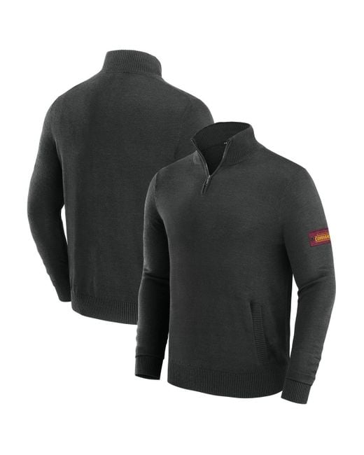 J. Palmer Black Washington Commanders Franchise Quarter-zip Sweater for men